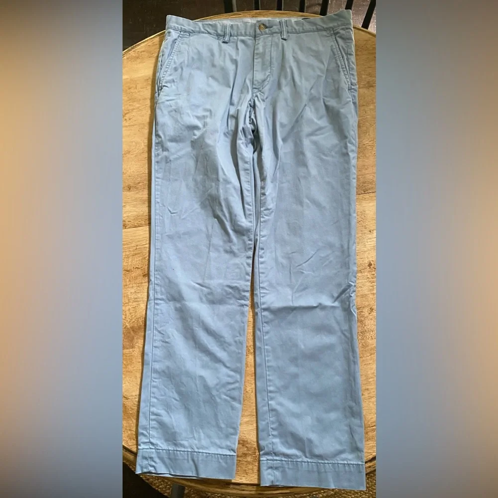 Polo by Ralph Lauren Men’s 33X30 Light Blue Stretch Slim Fit‎ Chinos